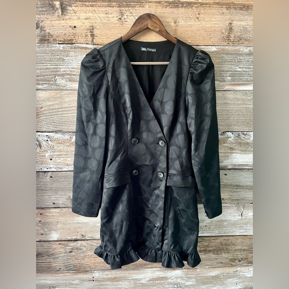 Zara Black Long Sleeve Dress